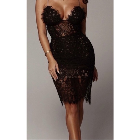 🥀 CLEARANCE - Lace Spaghetti Strap Dress - Picture 5 of 8